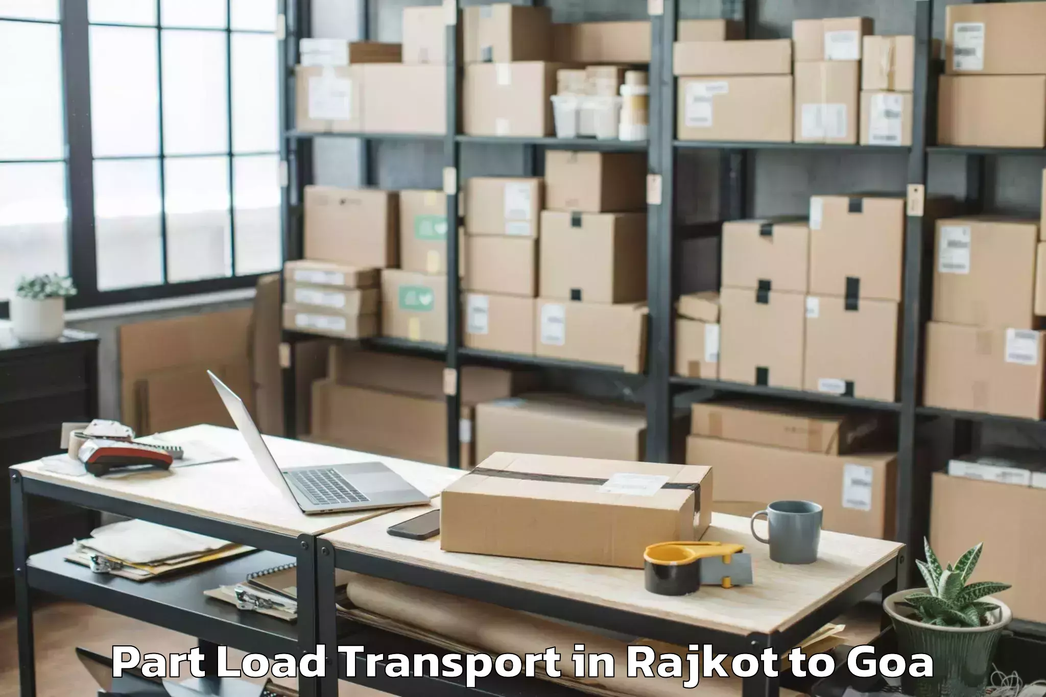 Affordable Rajkot to Davorlim Part Load Transport